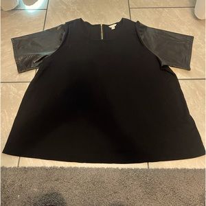 NWOT Est 1946 black faux leather sleeve size 22/24 W made in Indonesia